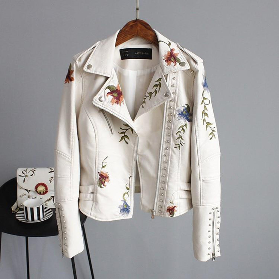 Jacket with floral print for women