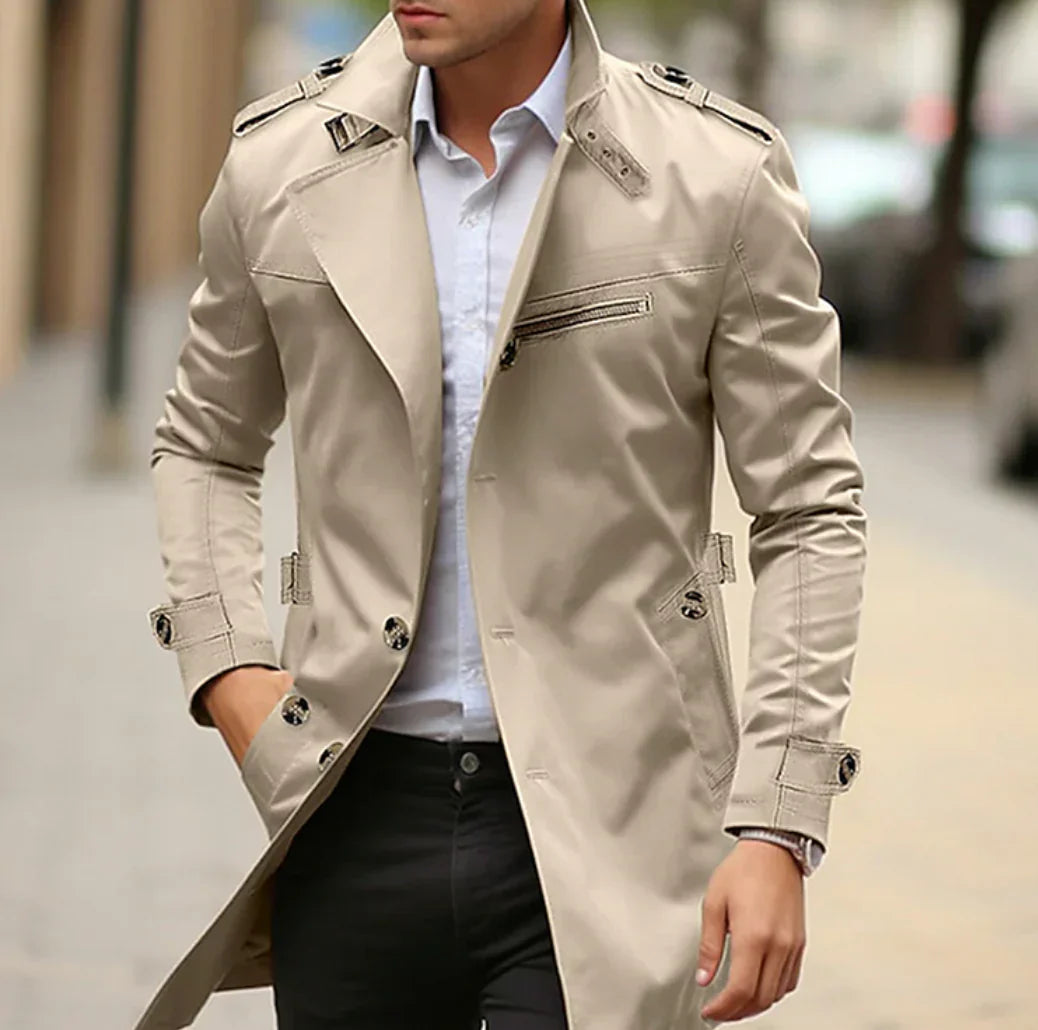 NELIO - Elegant spring trench coat for men