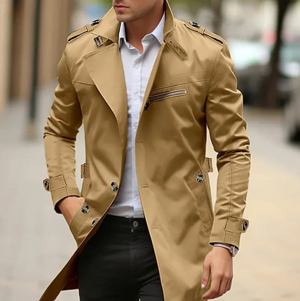 NELIO - Elegant spring trench coat for men