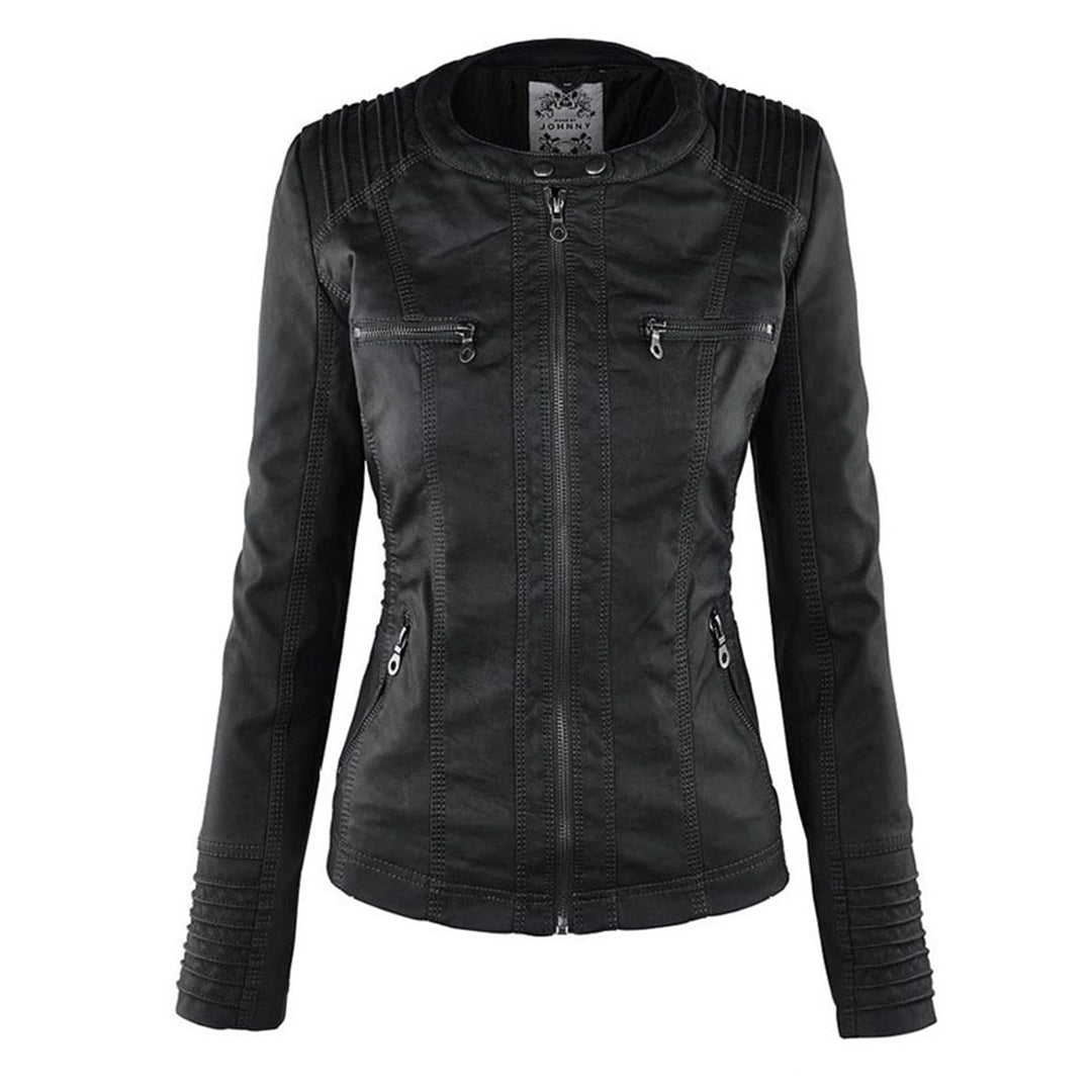 Macie - Hooded Leather Jacket