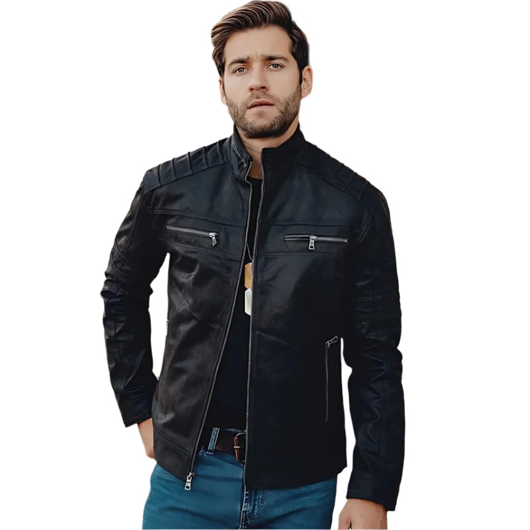 Men's Leather Motorcycle Jacket