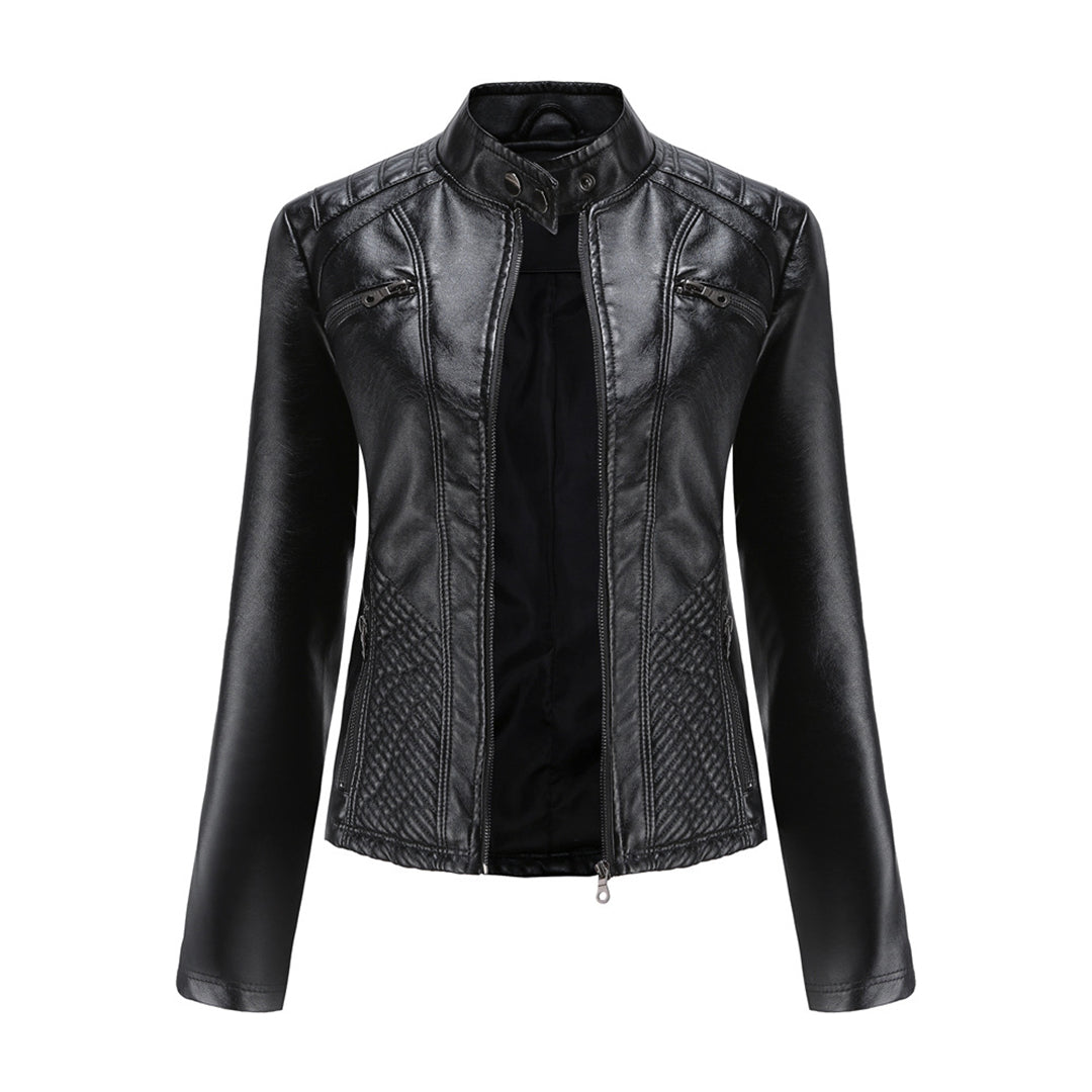 Spring leather biker jacket