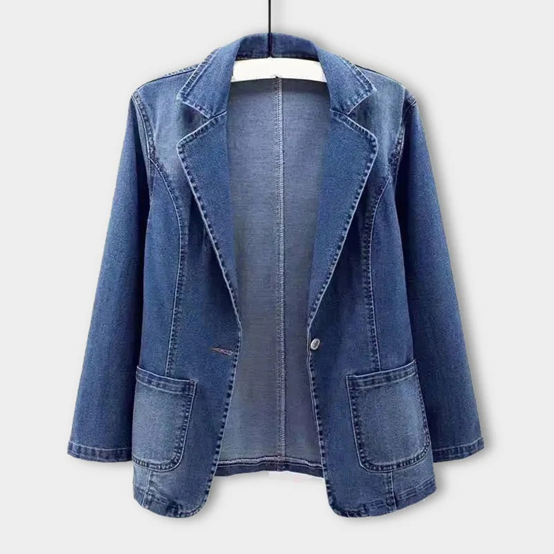 Chic denim blazer for women