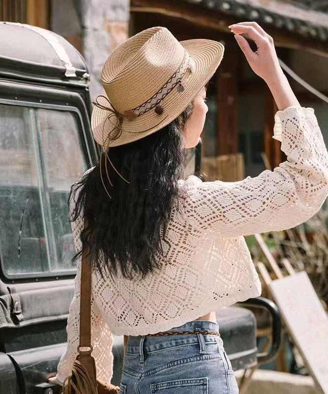 Bohemian Style Holiday Straw Woven Beach Cowboy Hat