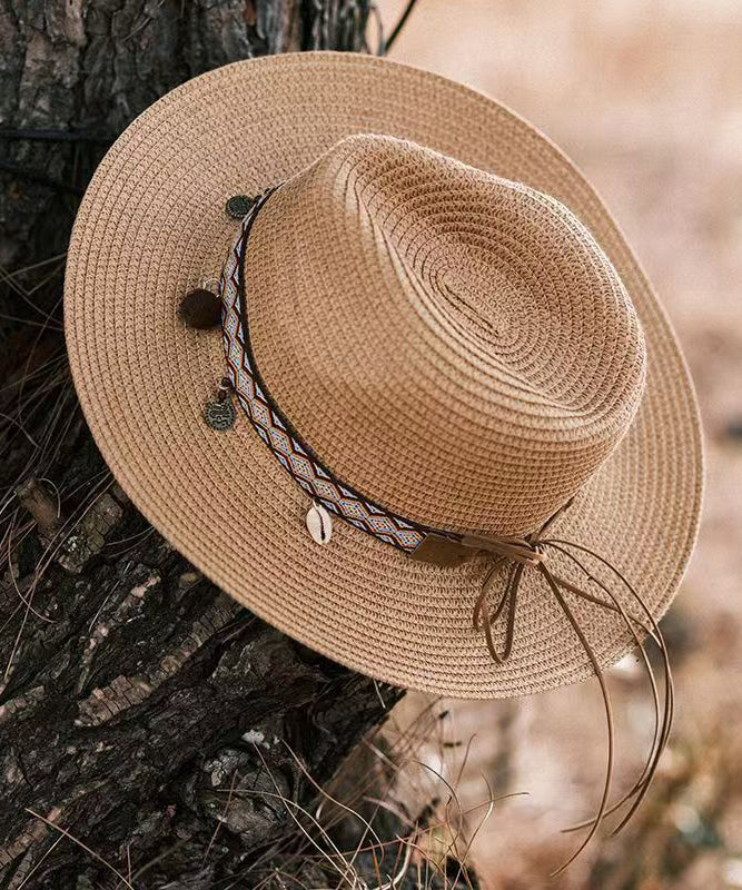 Bohemian Style Holiday Straw Woven Beach Cowboy Hat