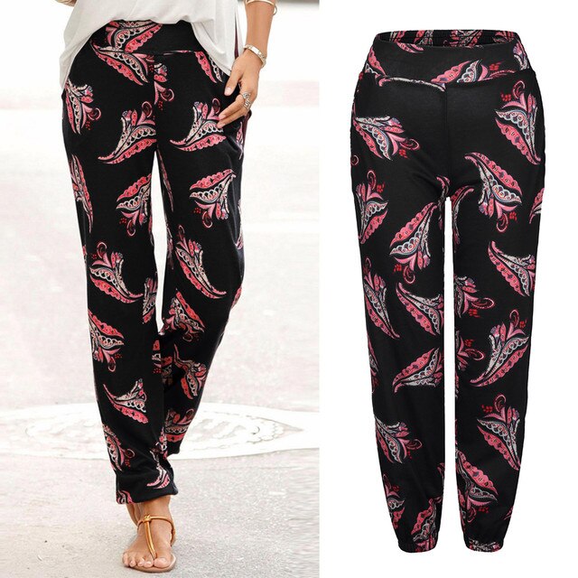 Printed boho trousers