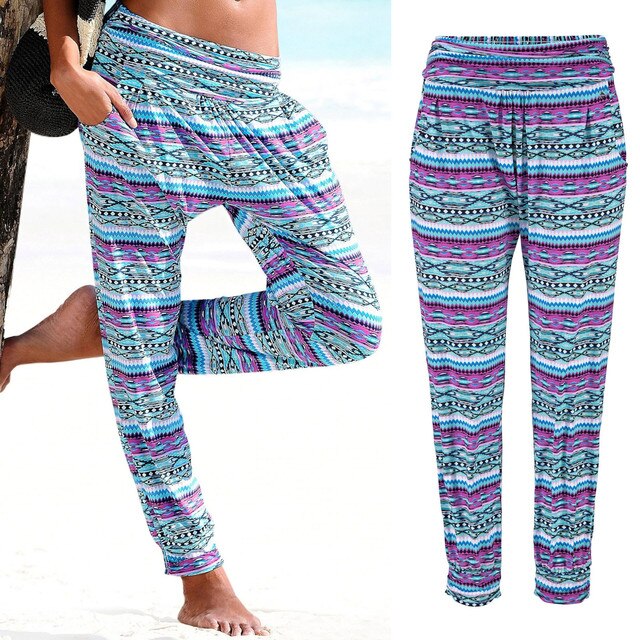 Printed boho trousers