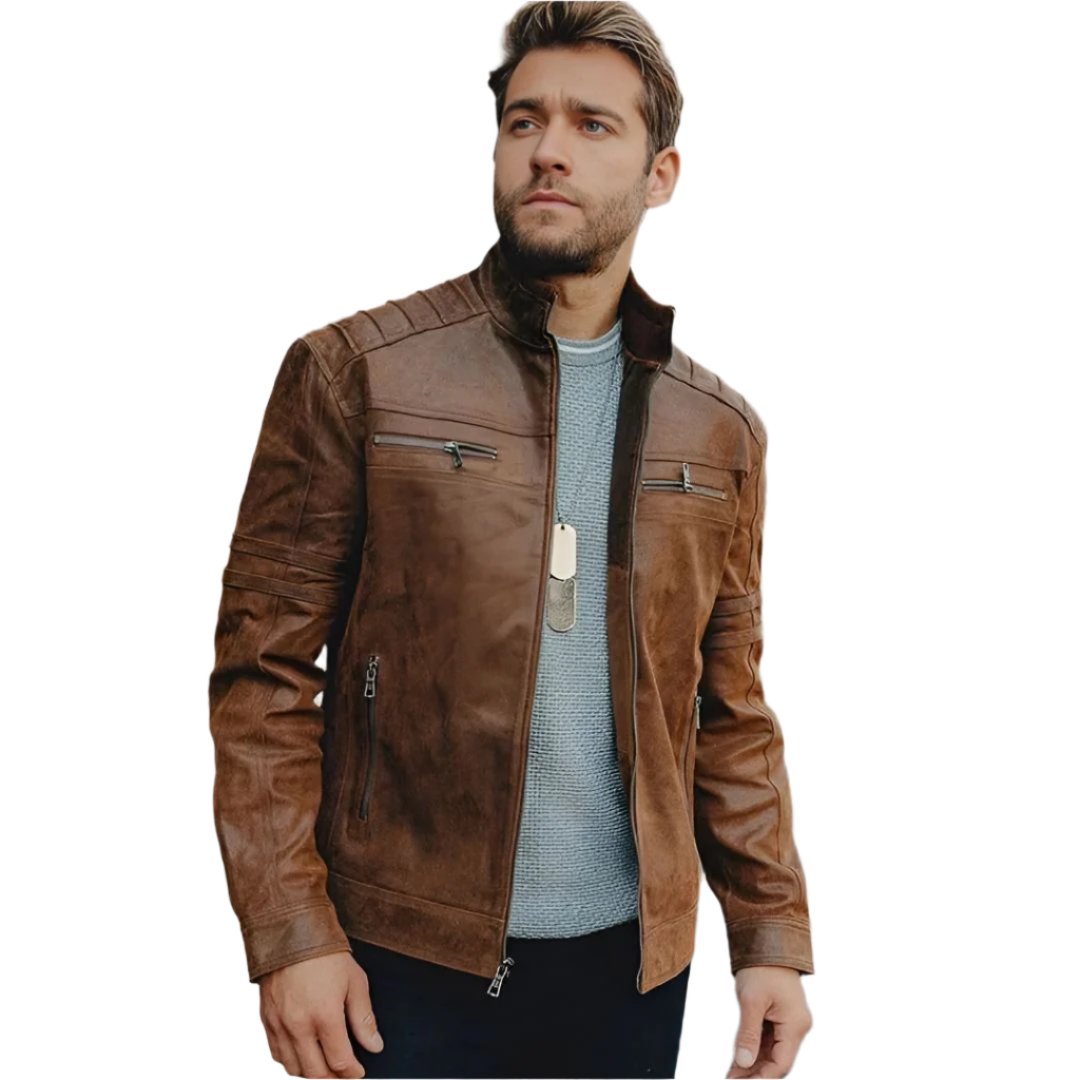 Men's Leather Motorcycle Jacket