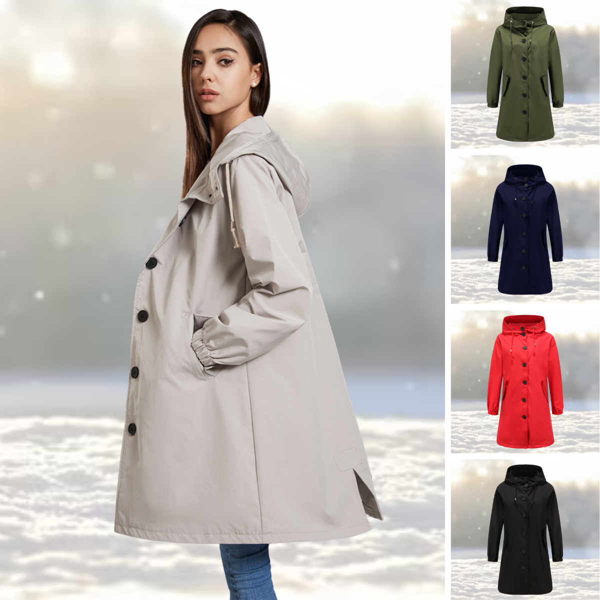 Mitzie - Hooded trench coat