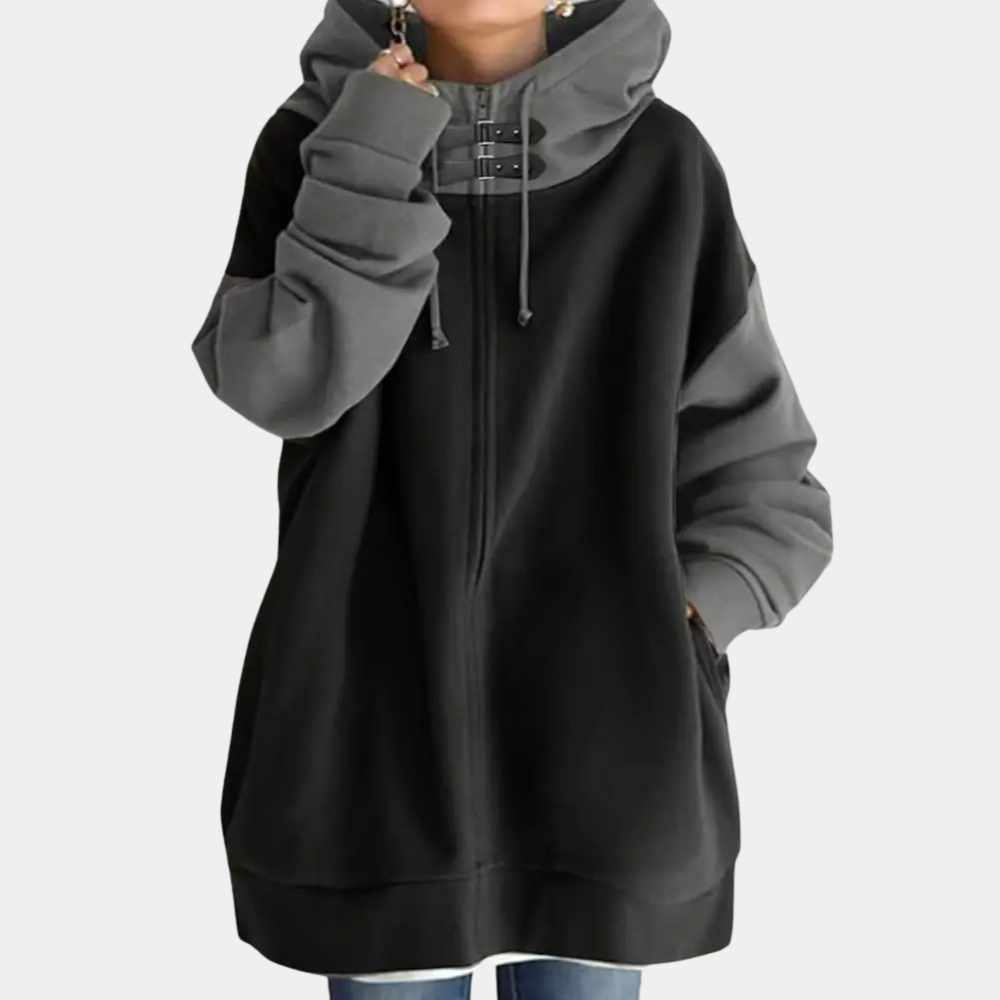 Aveline™ - Loose Sweater with Zipper and Hood