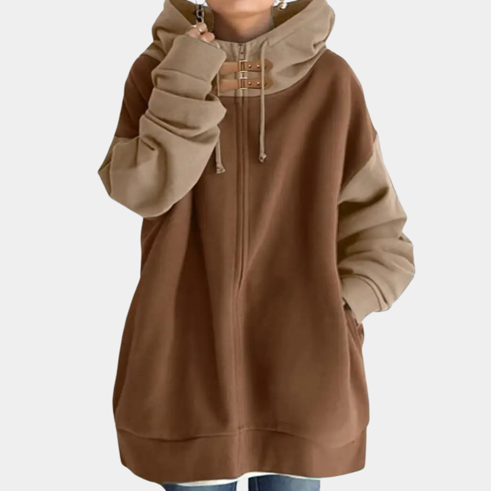 Aveline™ - Loose Sweater with Zipper and Hood