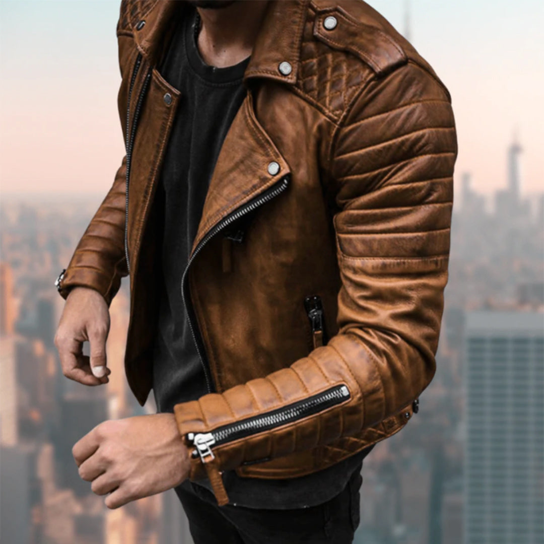 Yuri | Men's Leather Bomber Jacket