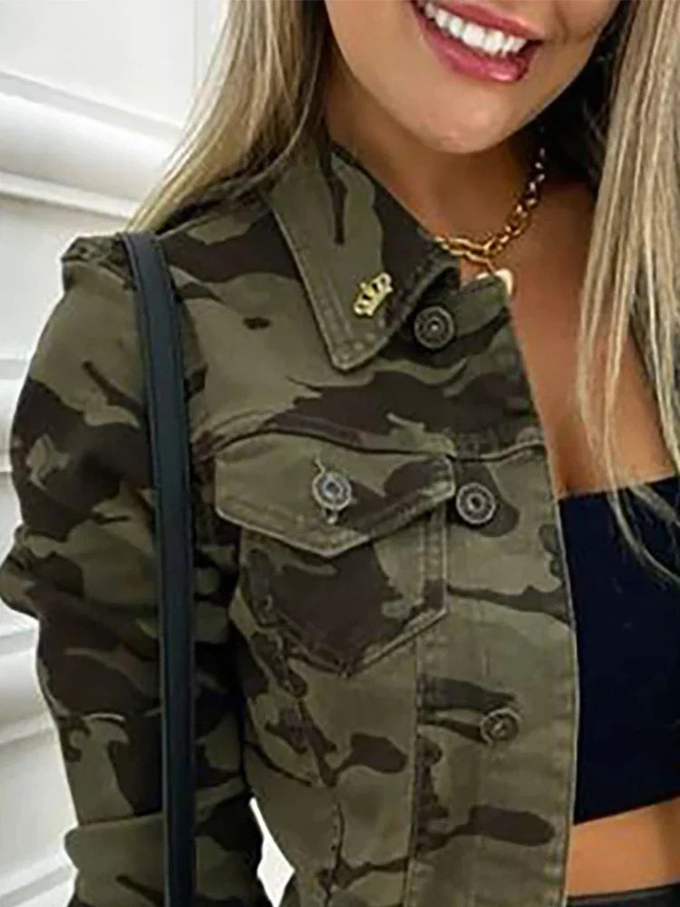 Amber - Stylish camouflage jacket