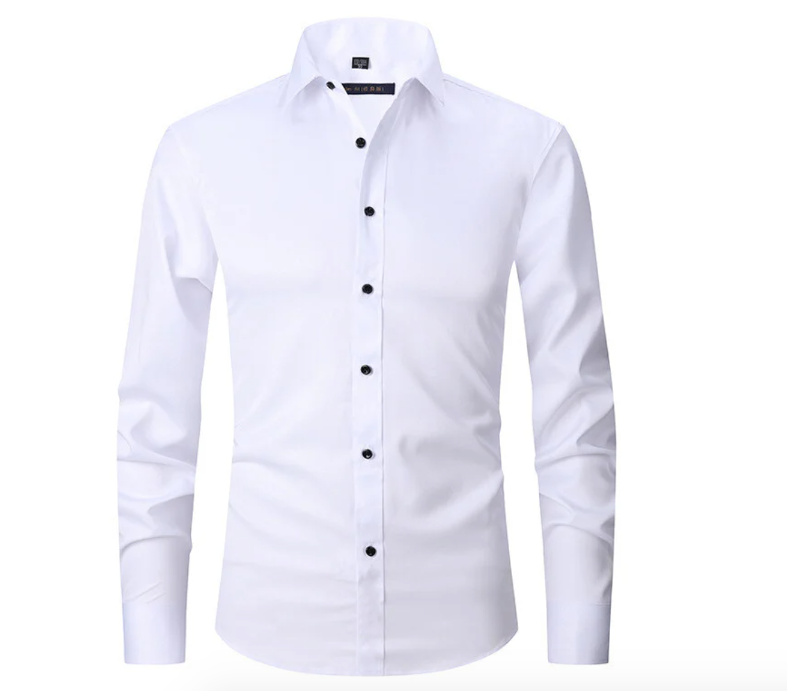 Elegant shirt with button placket and stretch