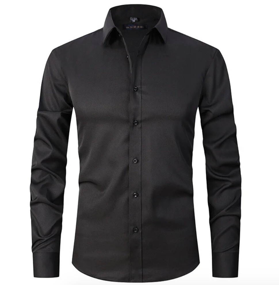 Elegant shirt with button placket and stretch