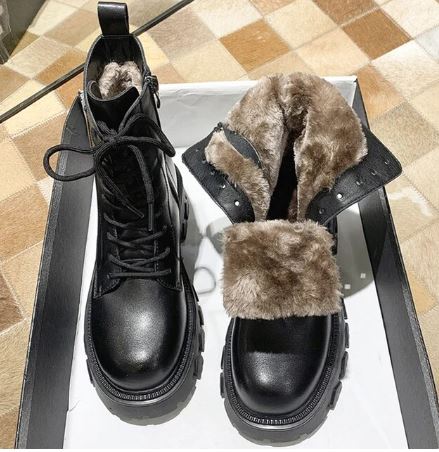 Women's zip snow boots