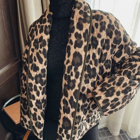 Leopard luxury coat