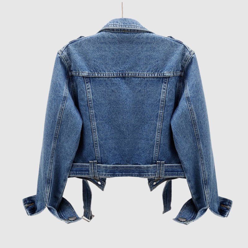 Stylish cropped denim jacket