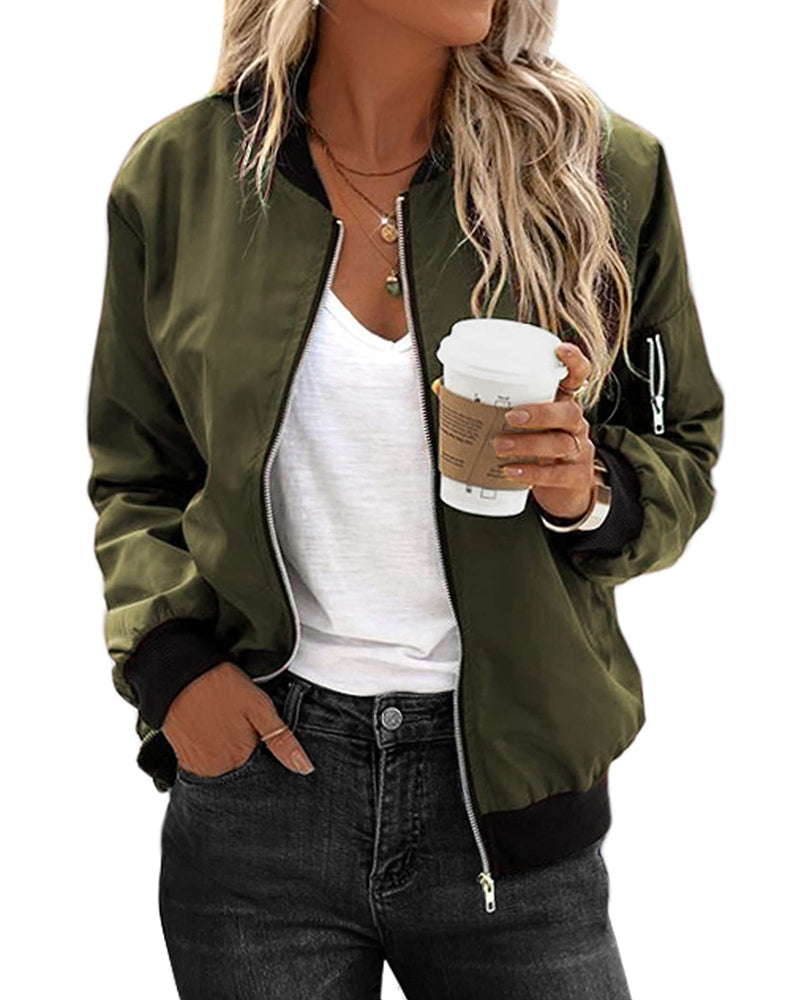 Ladies bomber jacket thin autumn