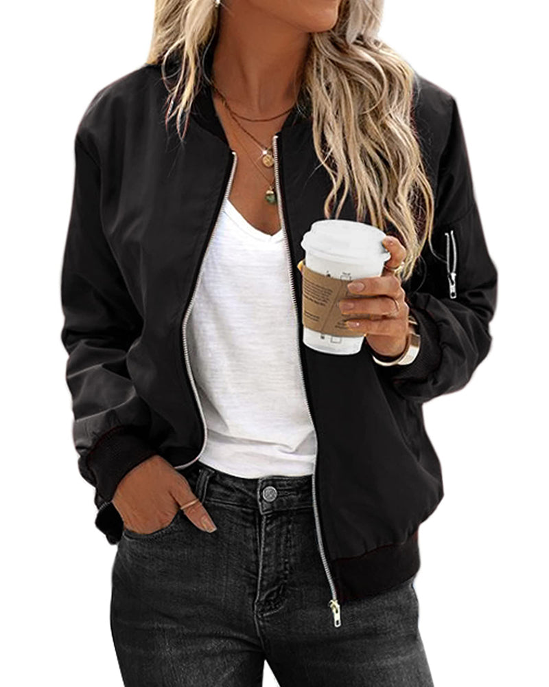 Ladies bomber jacket thin autumn