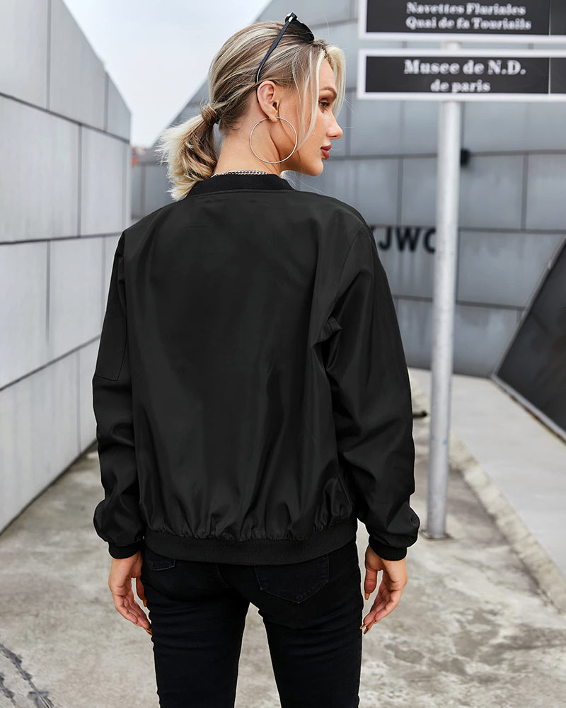 Ladies bomber jacket thin autumn