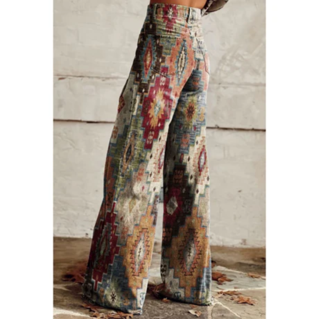 Mindy | Summer Boho Wide Leg Pants For Women