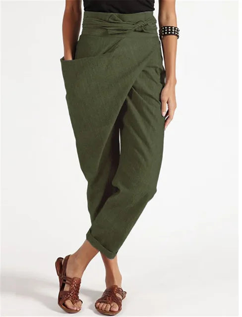 Women's Asymmetric Loose High Waist Trousers