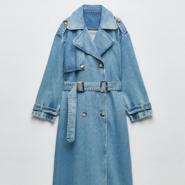 Crisilda - Denim trench coat