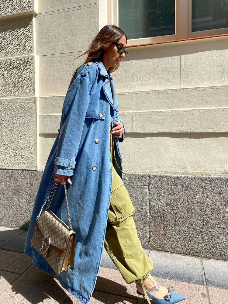 Crisilda - Denim trench coat