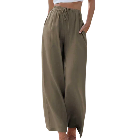 Anivia | Elegant Cotton-Linen Trousers