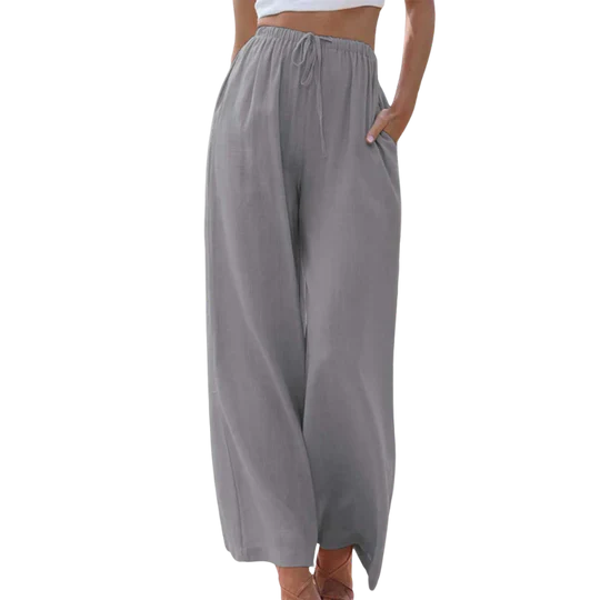 Anivia | Elegant Cotton-Linen Trousers