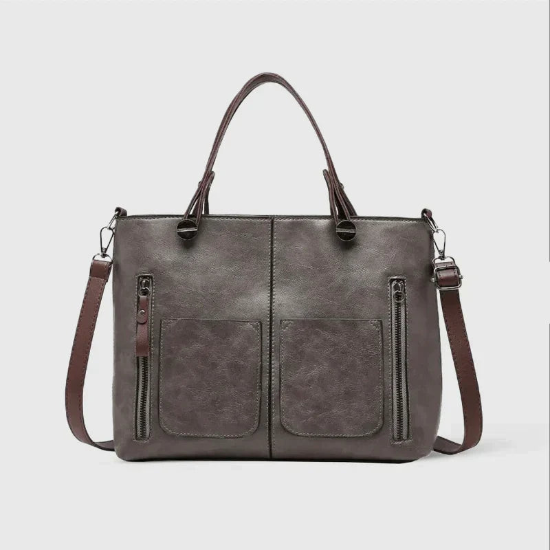 Bag in vegetable leather with multiple compartments