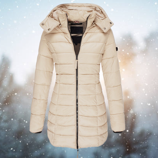 Warm quilted women's coat