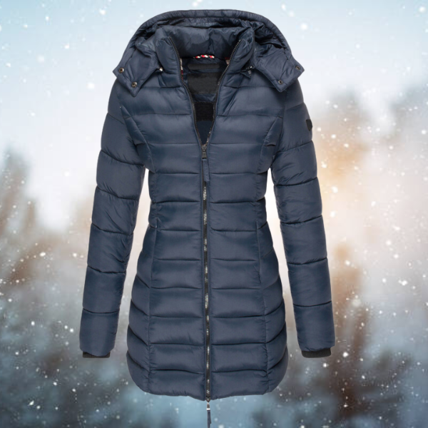 Warm quilted women's coat