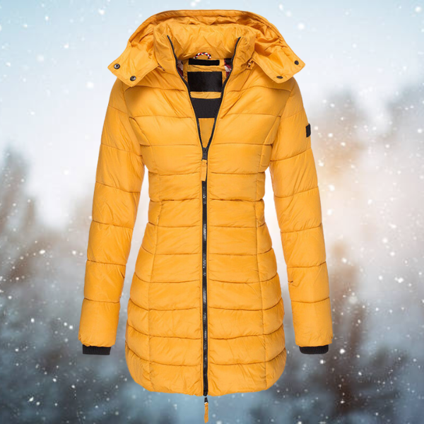 Warm quilted women's coat