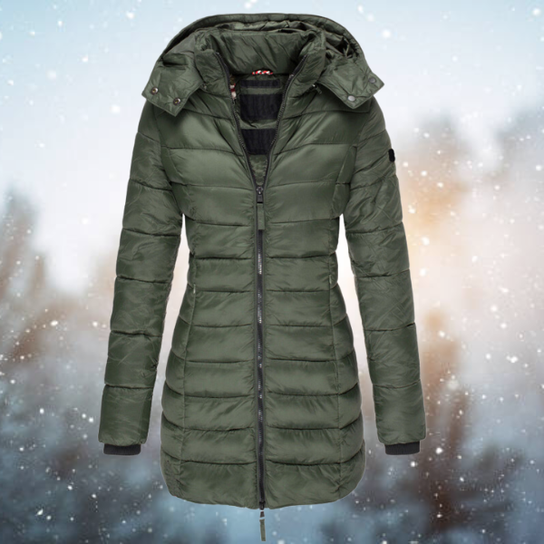 Warm quilted women's coat