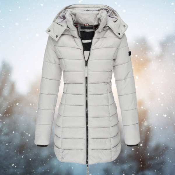 Warm quilted women's coat