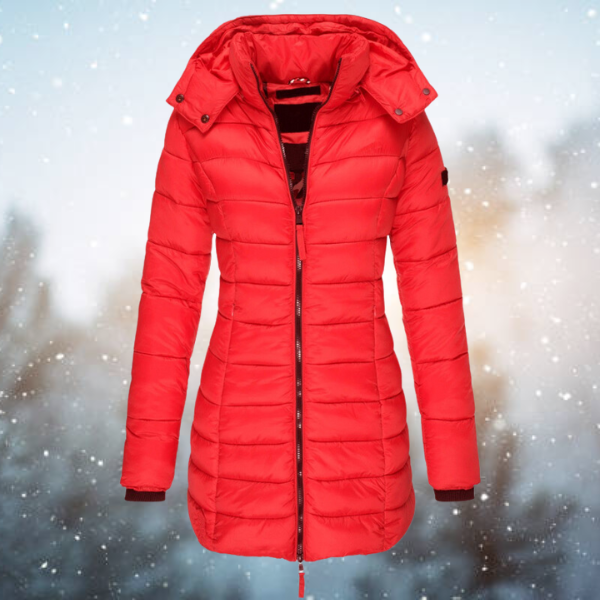 Warm quilted women's coat