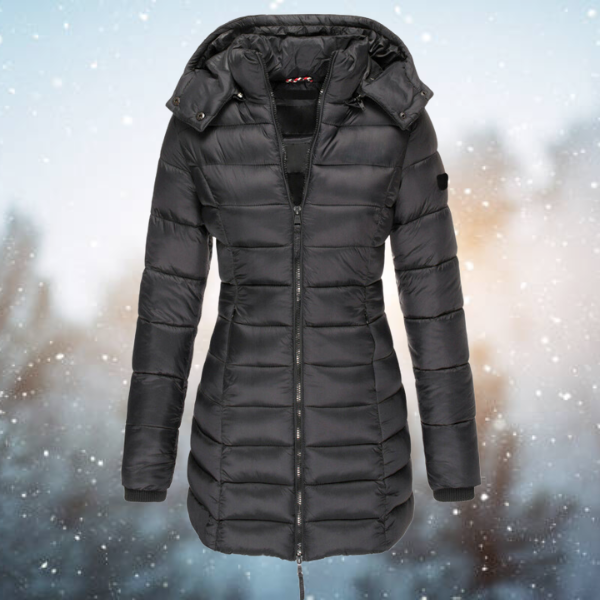 Warm quilted women's coat