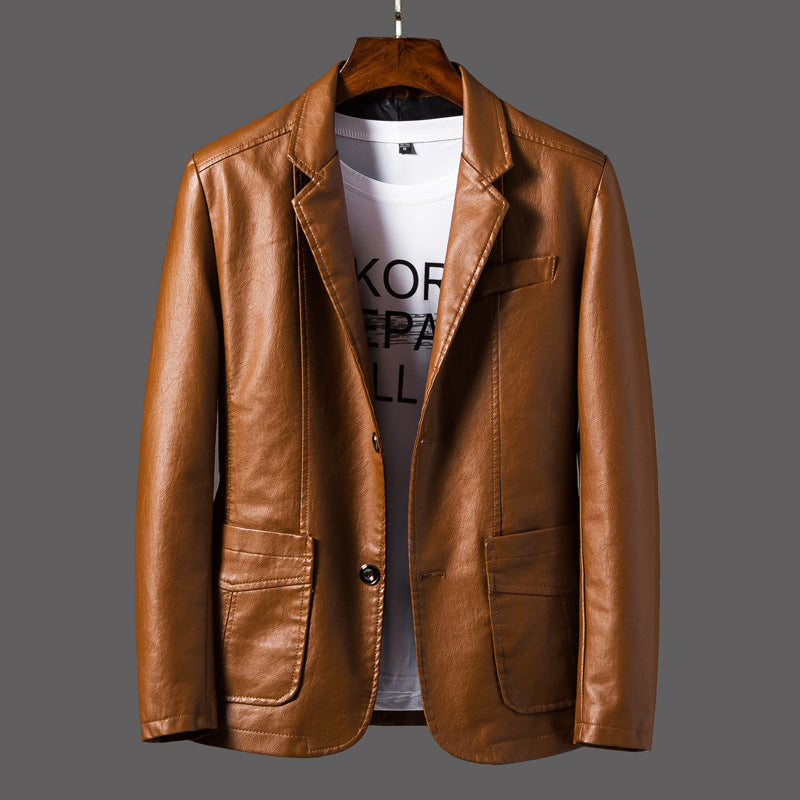 Charming men's leather jacket