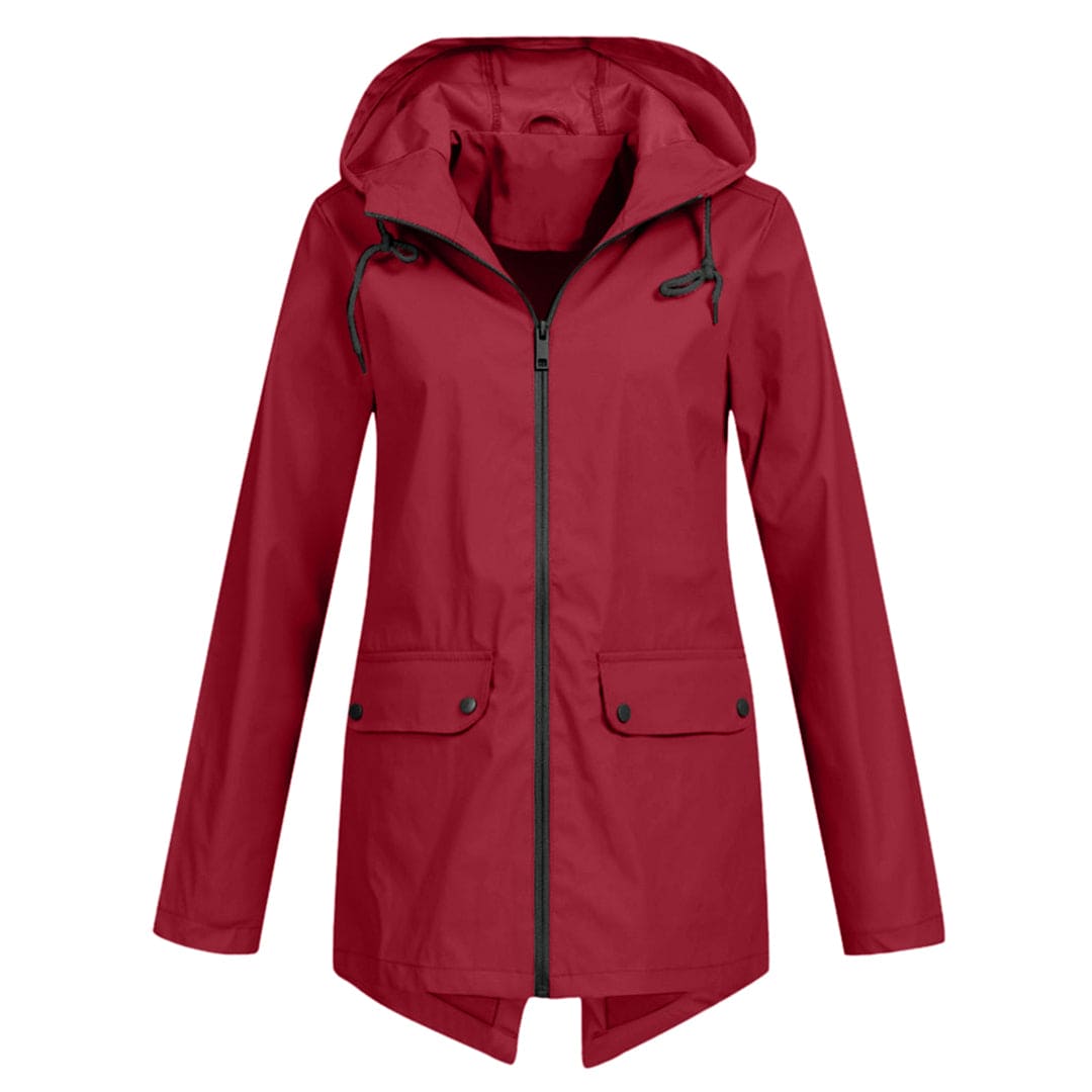 Lightweight rain jacket with hood