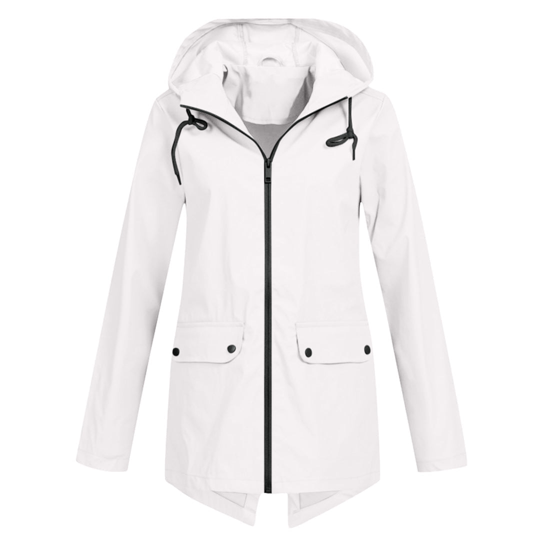 Long mackintosh with hood for women