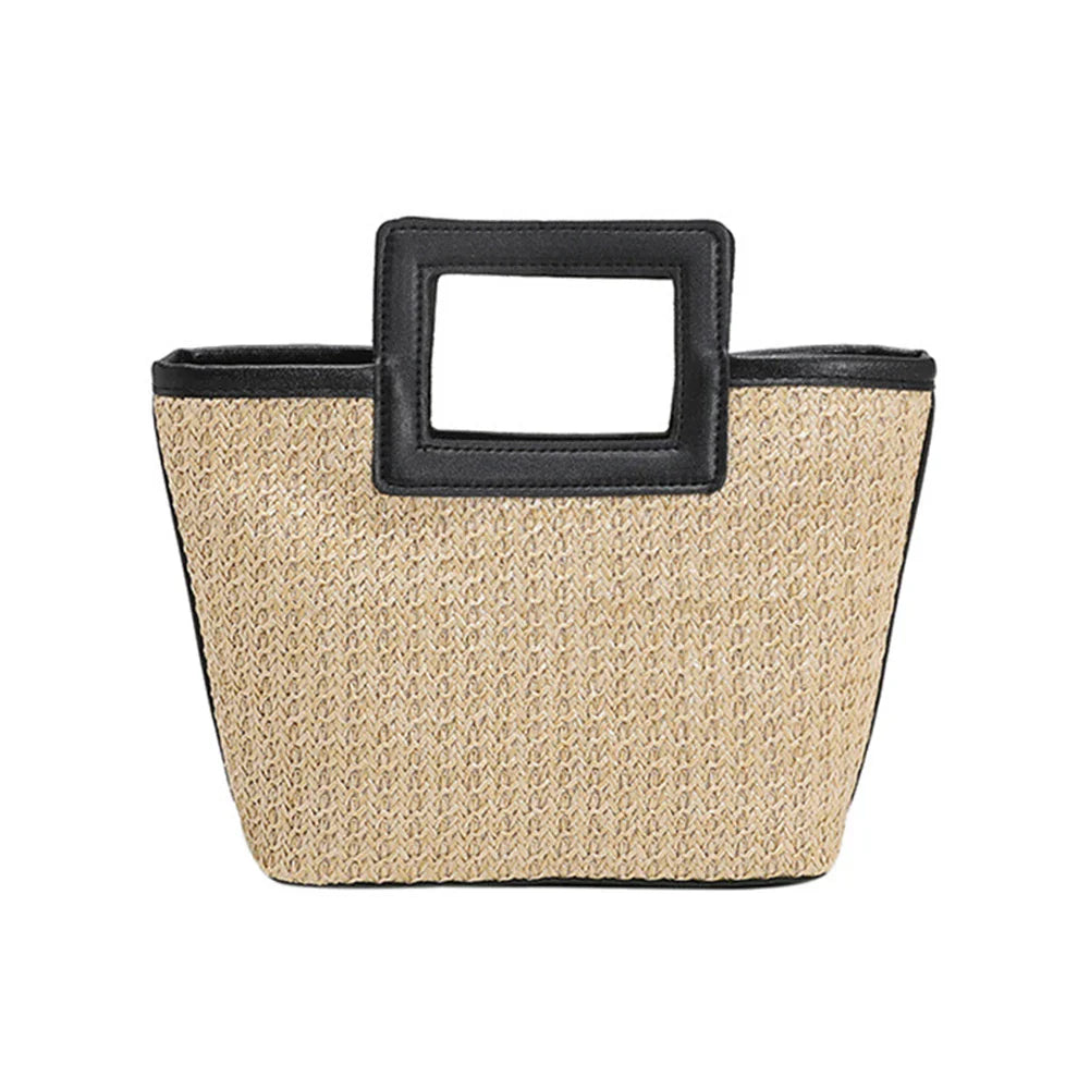 Chic textured clutch with eye-catching handle