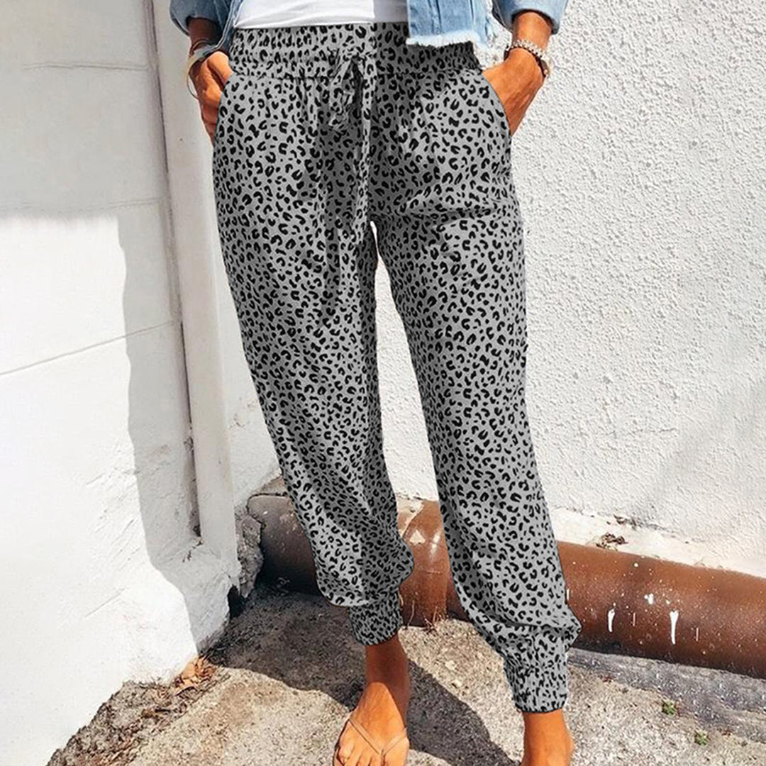 Leopard print trousers