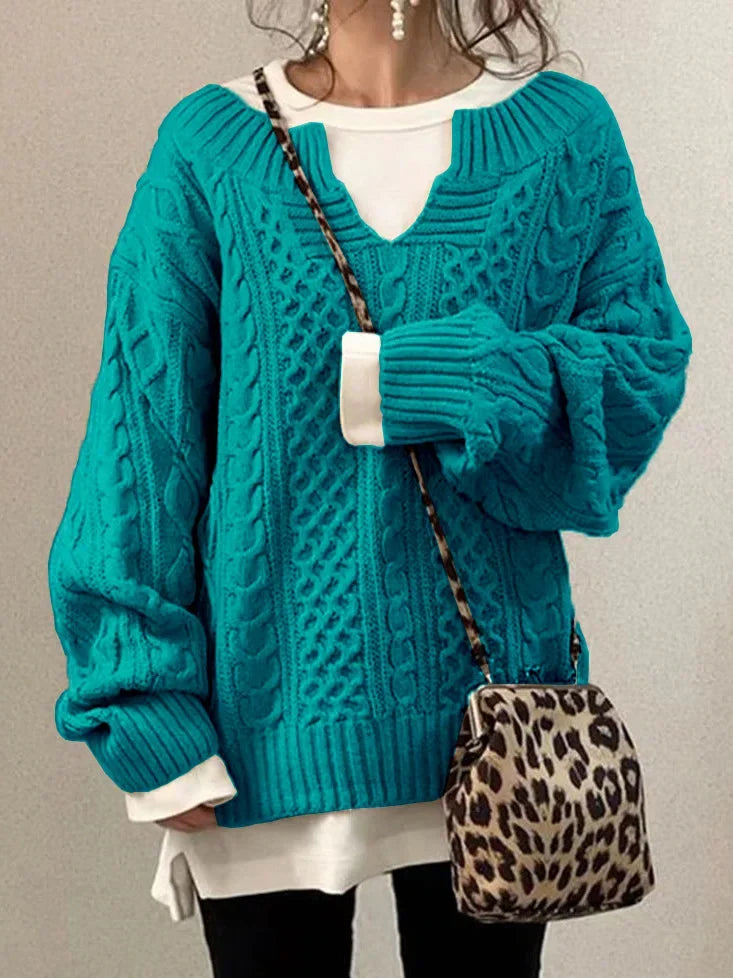 Fashionable knitted jumper for women