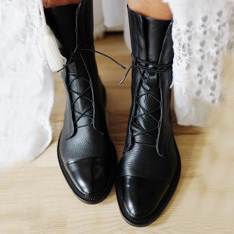 Elodie | Winter Lace Up Boots for Women