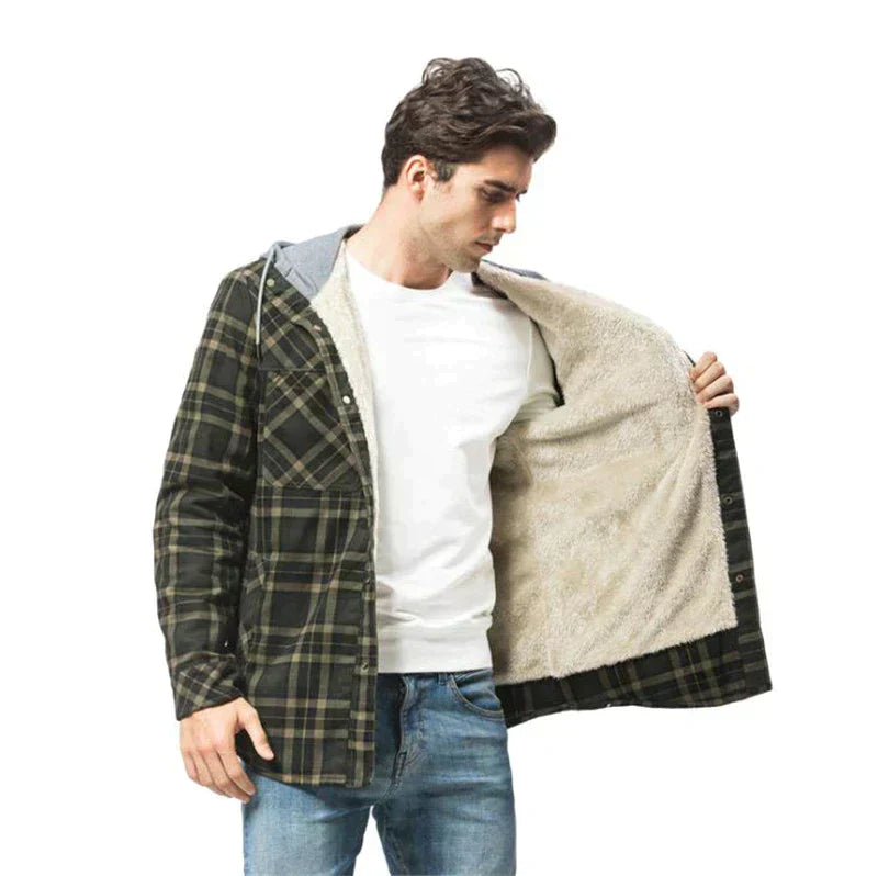 Winter jacket made of flannel and fleece