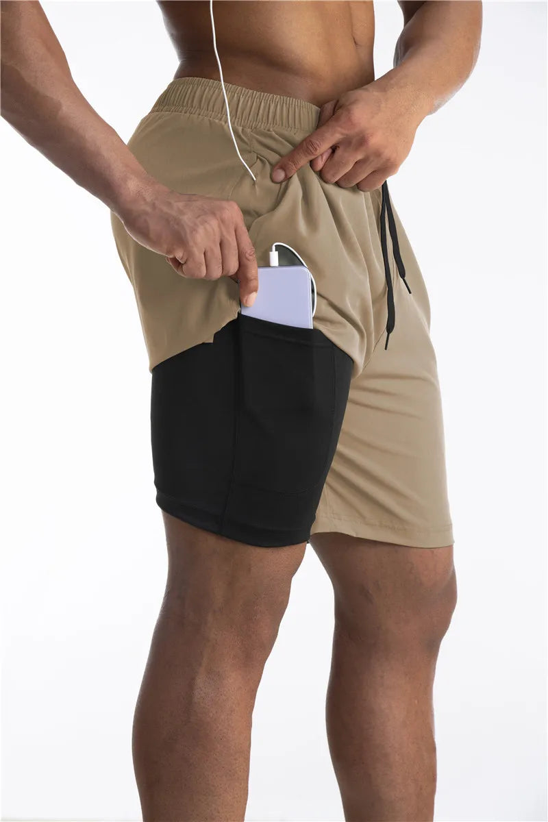 Armour Running Shorts with Liner and Phone Pocket