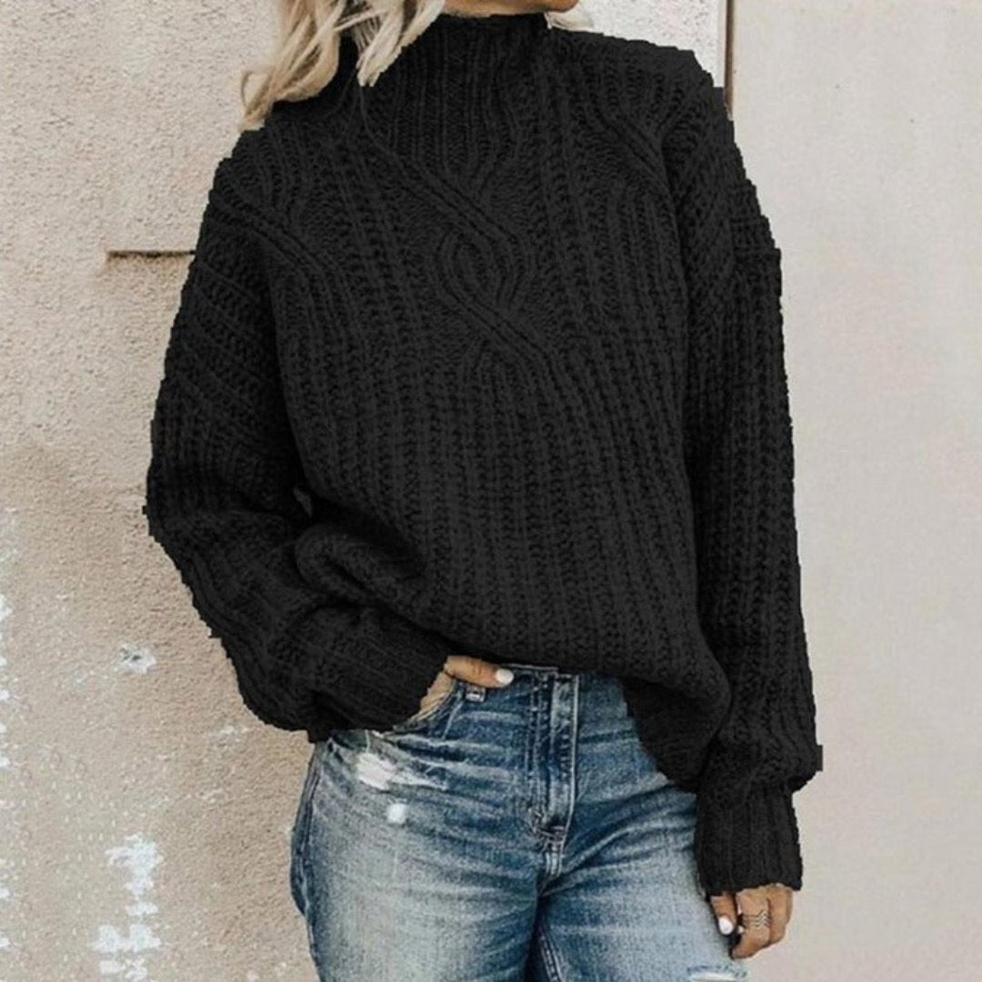 Renateirem | Warm Knitted Turtleneck Sweater For Women