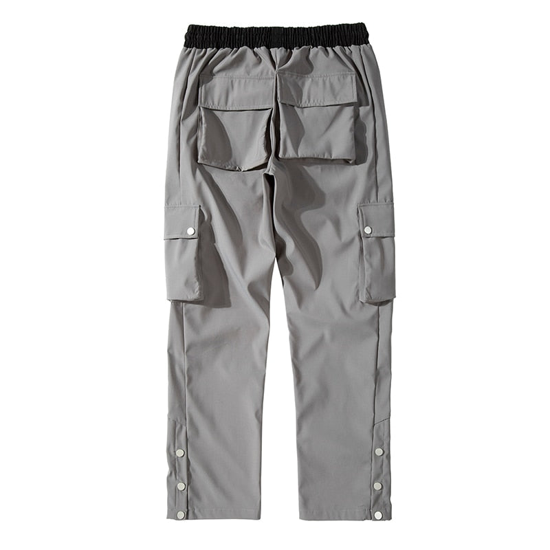 Utility cargo trousers with oversized pockets